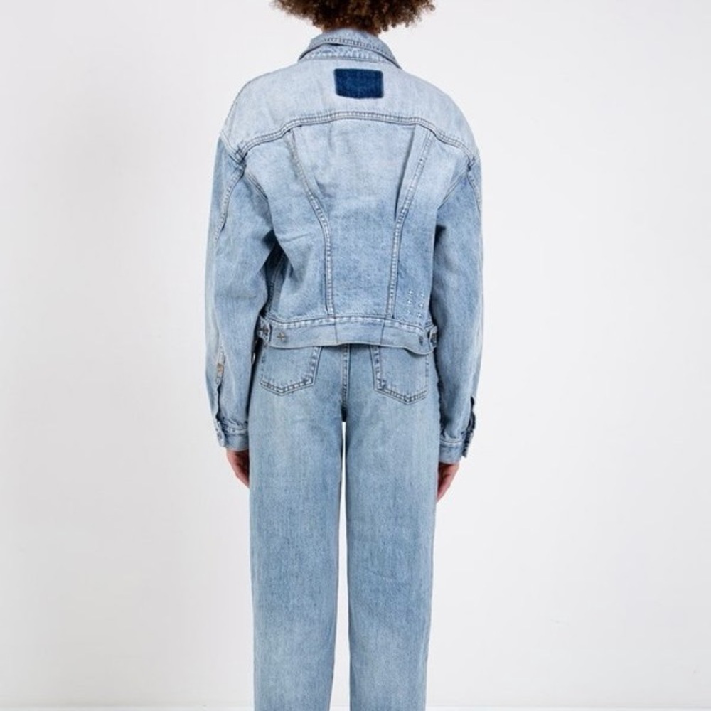 KSUBI Justify Denim Trucker Jacket in Karma Flash - Picture 2 of 14